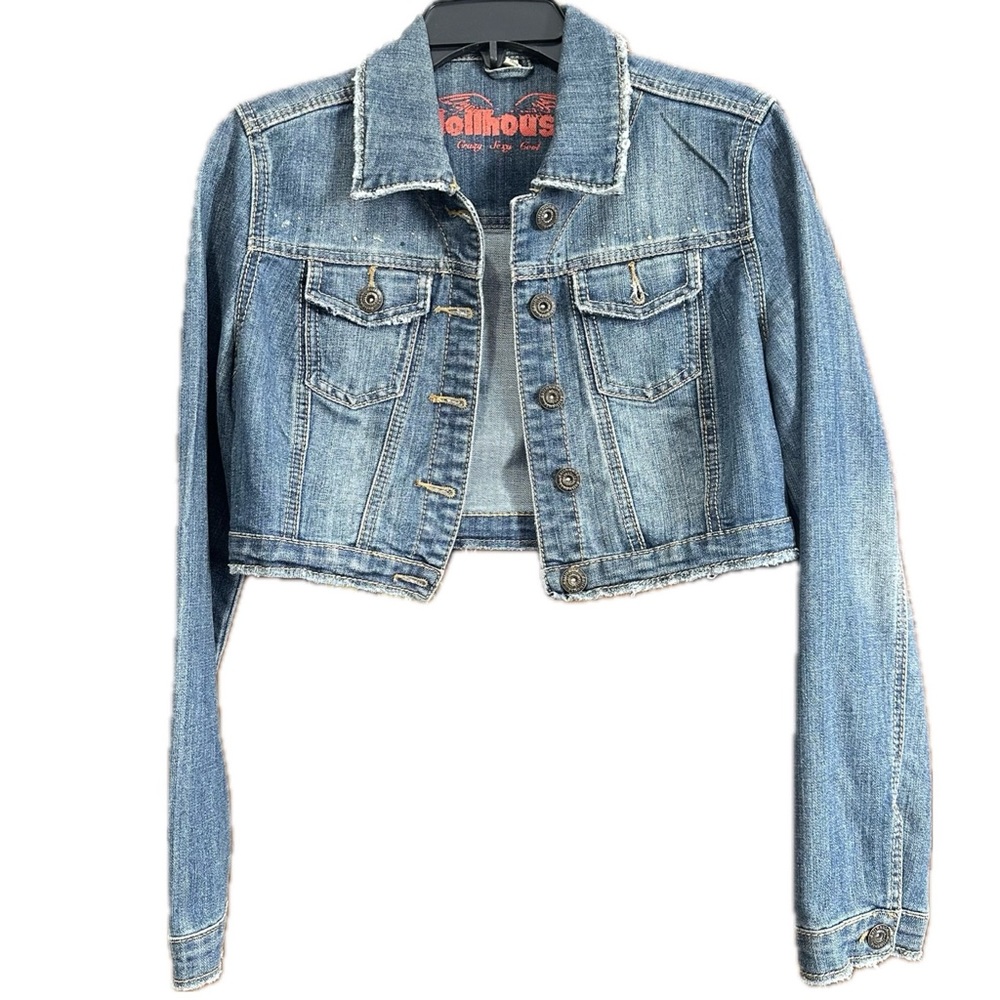 Dollhouse crop denim jacket